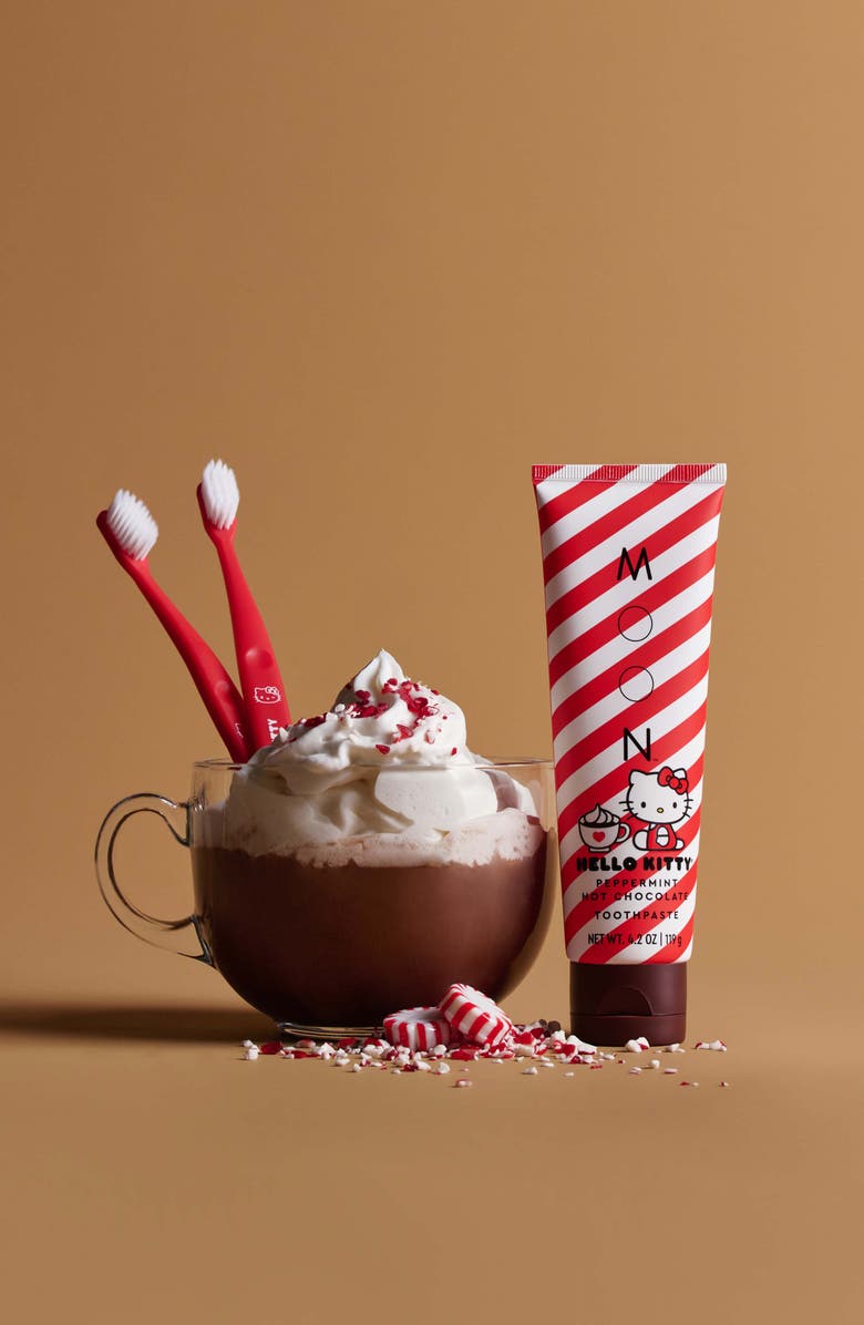 MOON x Hello Kitty<sup>®</sup> Peppermint Hot Chocolate Tooth Brush Kit, Alternate, color,