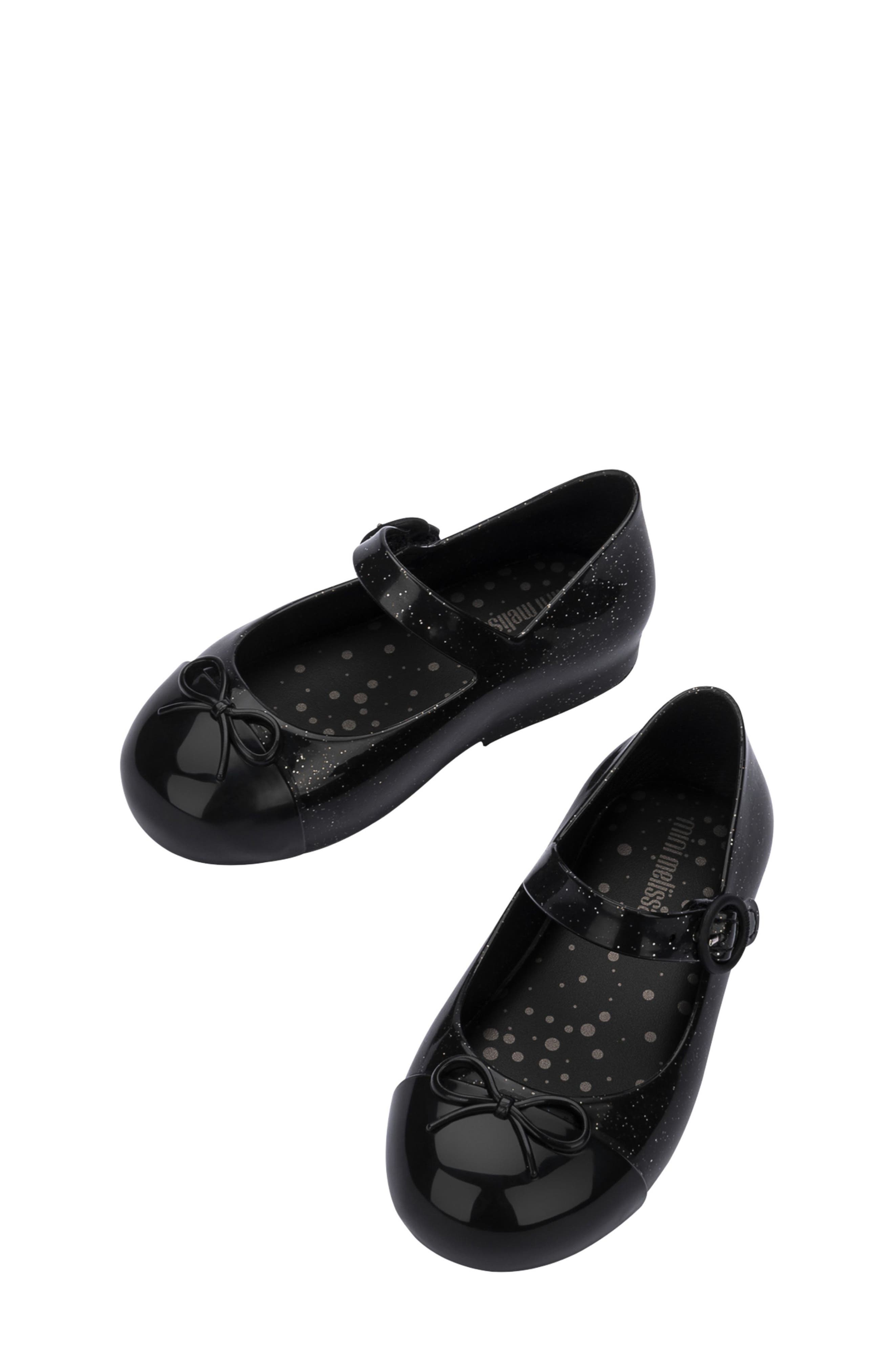 Sweet Love Flat, Alternate, color, BLACK GLITTER SILVER