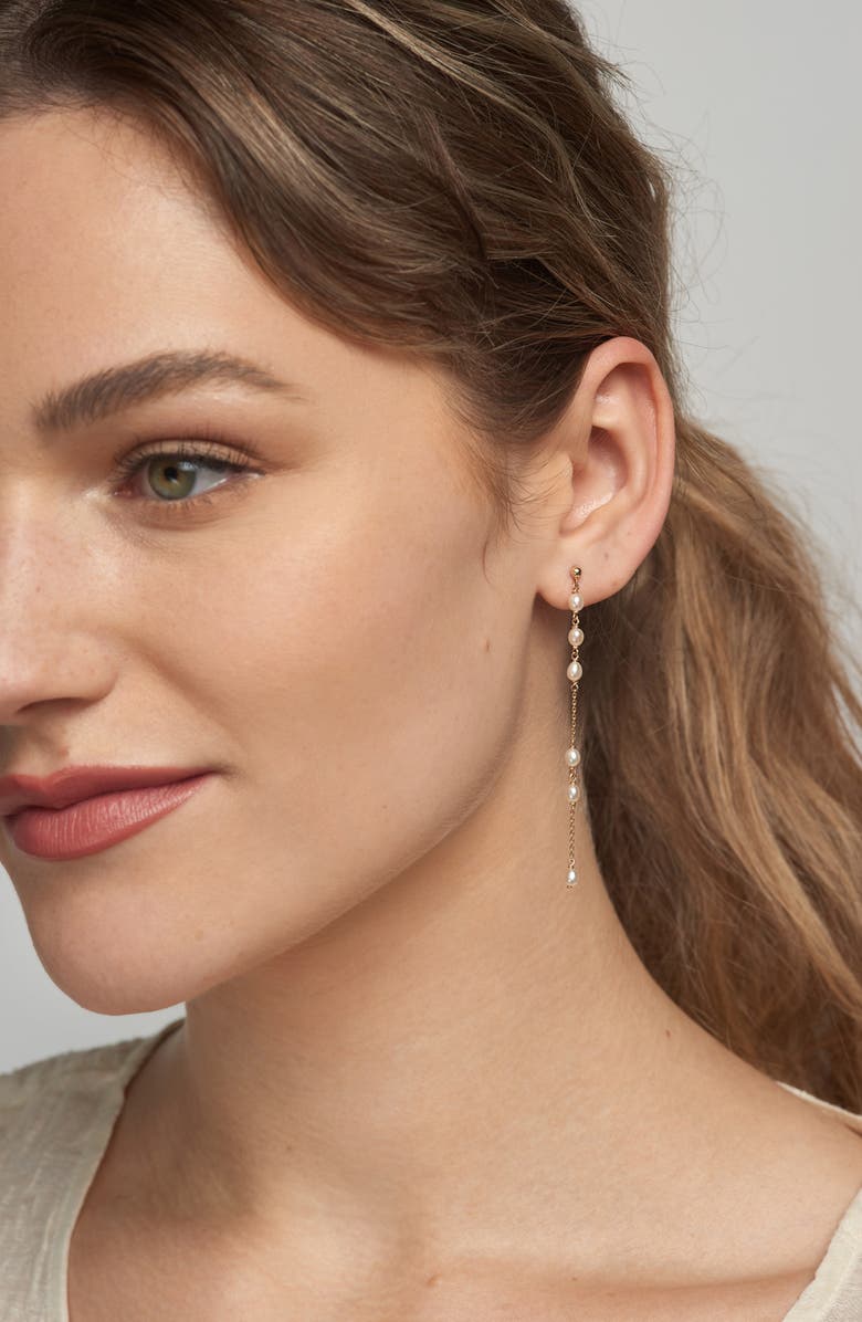 Poppy Finch 14K Gold & Cultured Pearl Drop Earrings, Alternate, color,