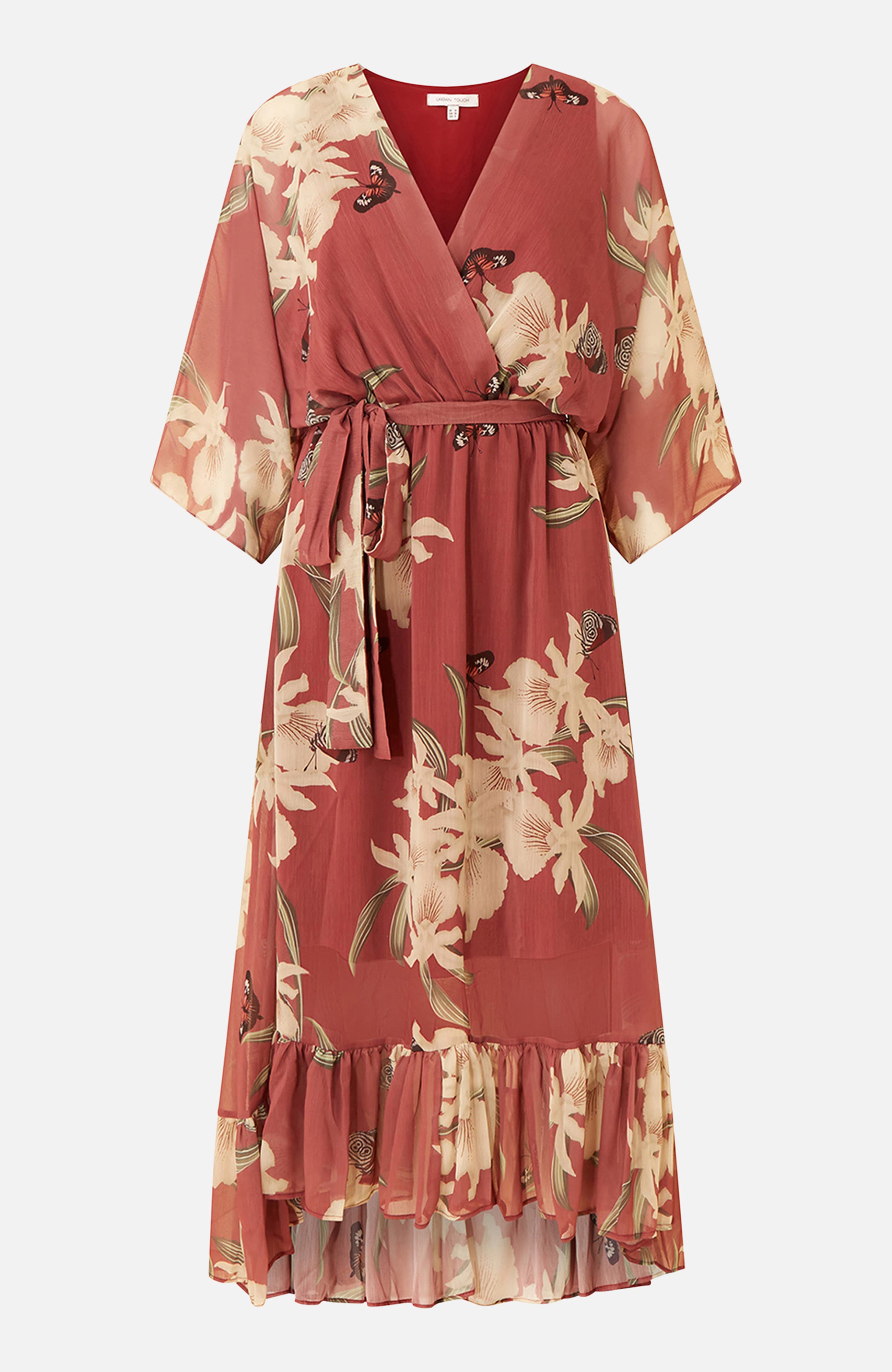 Floral Print Midi Wrap Dress - image 2