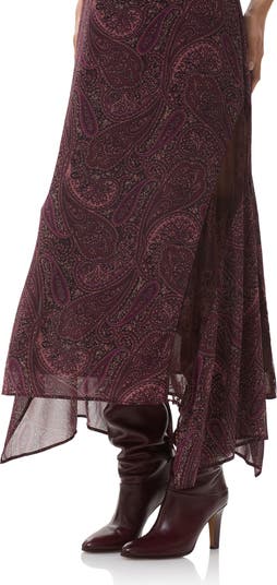 Christina Paisley Empire Waist Chiffon Maxi Dress