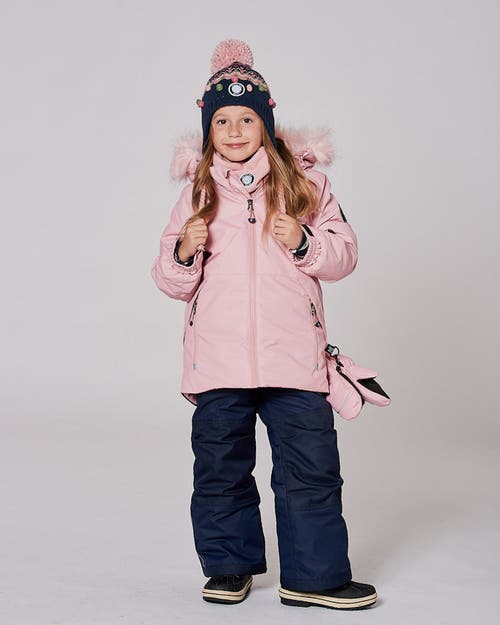 Deux Par Deux Girl Two-piece Play Snowsuit In Pink