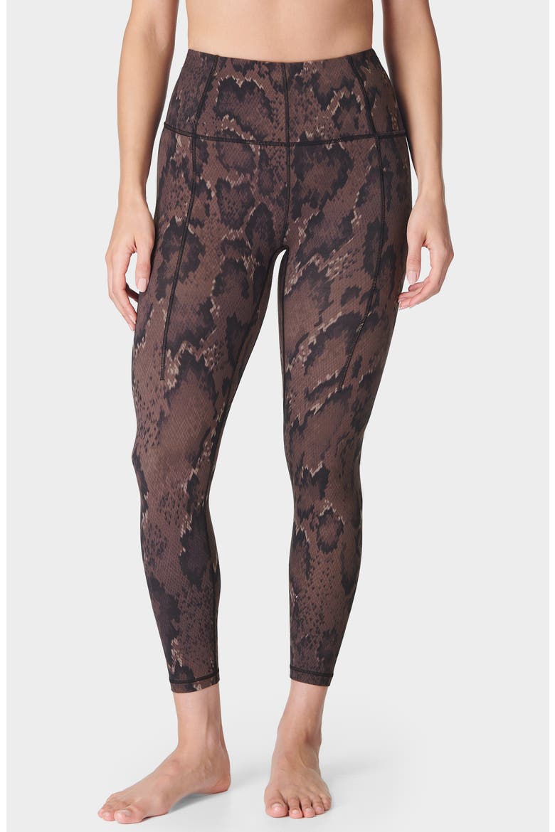 Supersoft Yoga 7/8 Leggings, Main, color, BROWN PYTHON PRINT