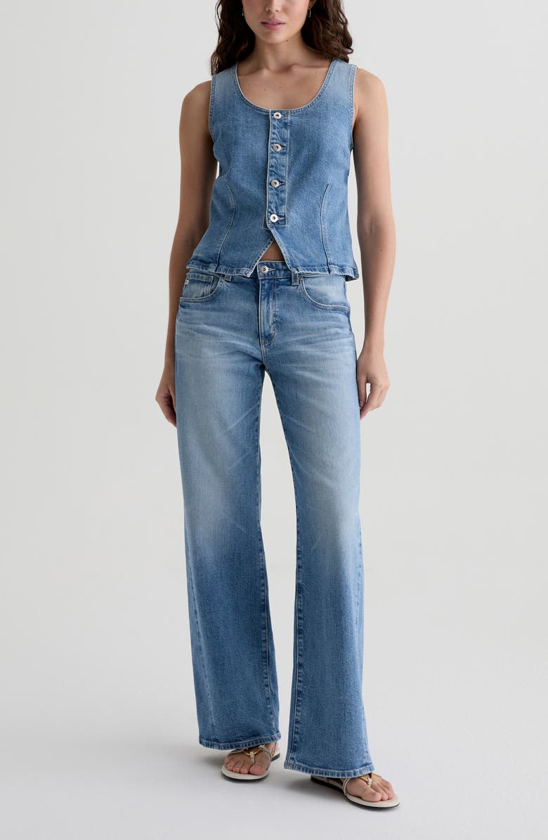 AG Teagan Denim Button-Up Vest, Alternate, color, 