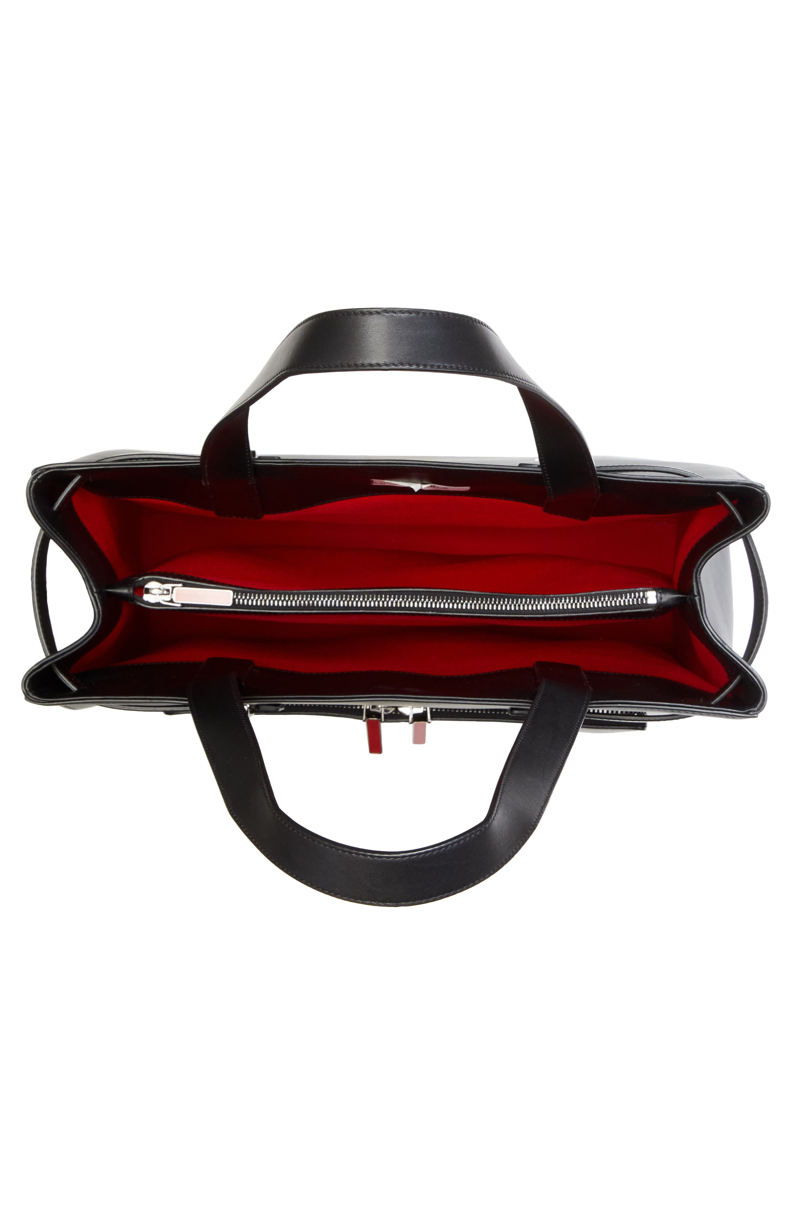 Christian Louboutin Kypipouch Calfskin Tote, Alternate, color, Black