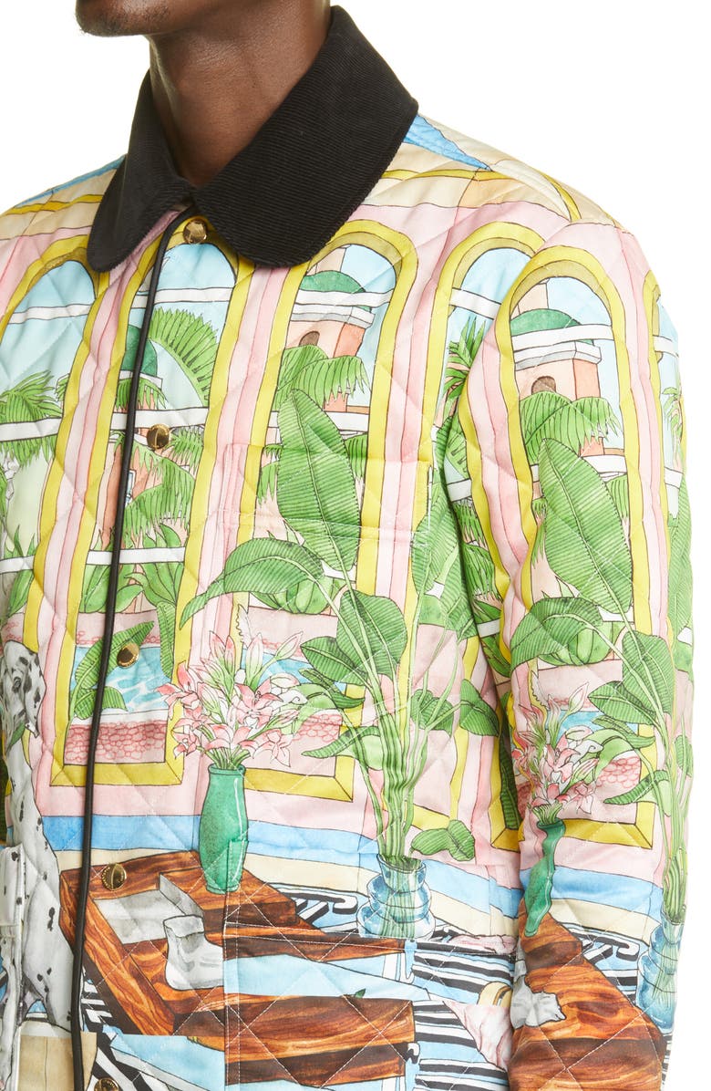 Casablanca Dream House Print Quilted Jacket, Alternate, color,