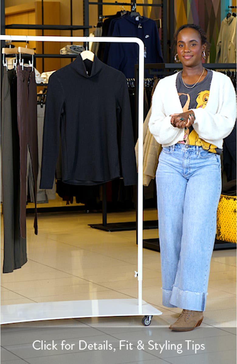 Cozy Rib Mock Neck Top, sales video thumbnail