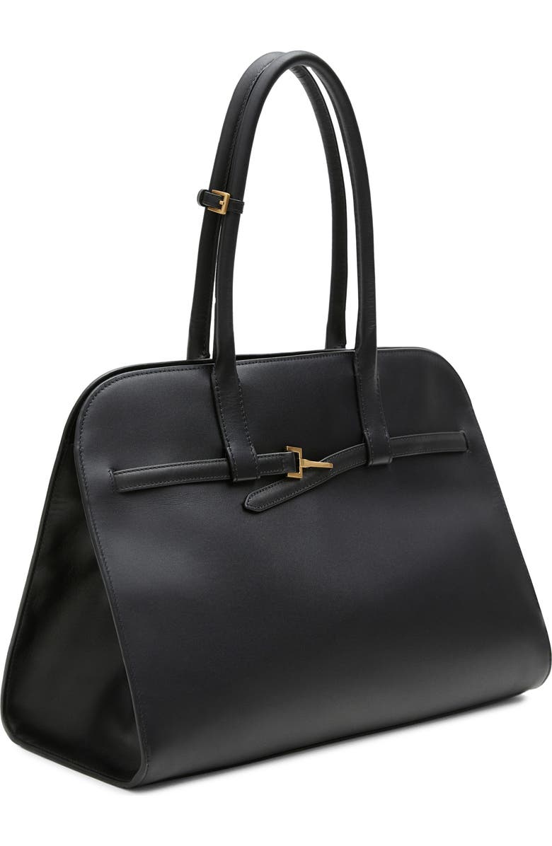 MANGO Leather Briefcase Bag, Alternate, color,