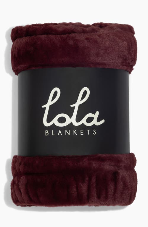 Lola Blankets Original Throw Blanket In Burgundy