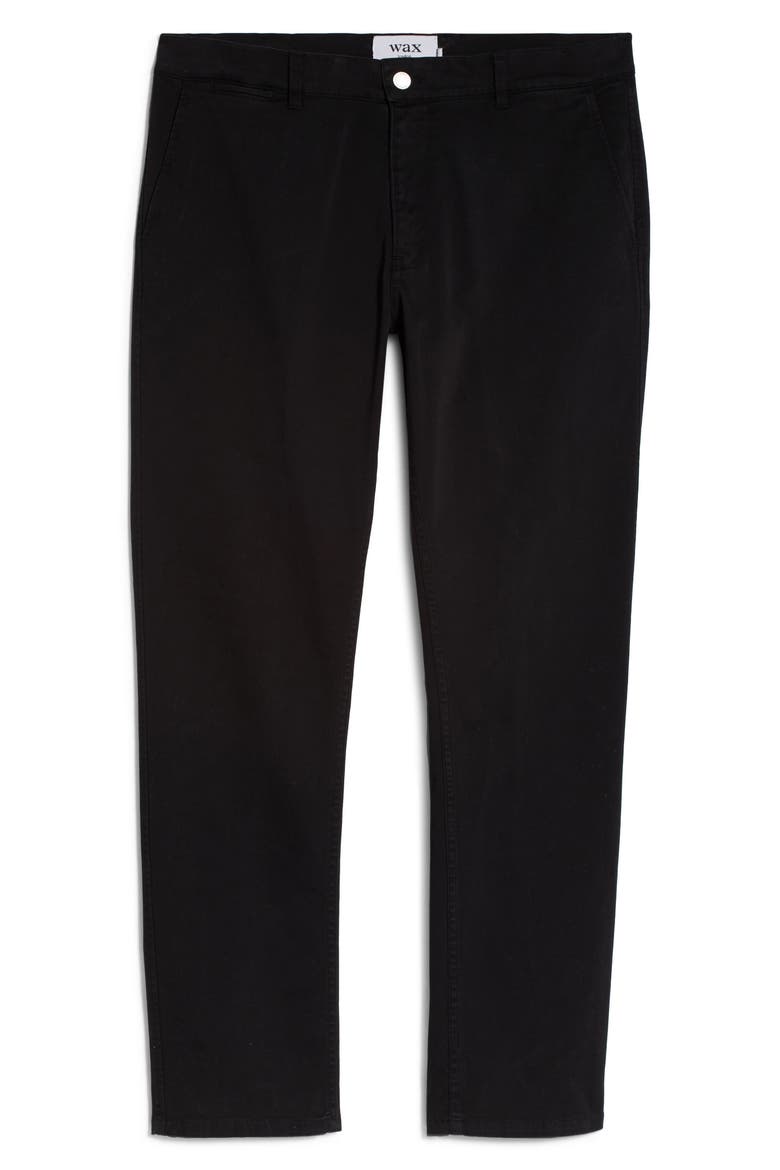 Strood Stretch Cotton Chino Pants, Alternate, color, BLACK