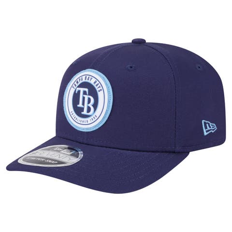 Men's New Era Navy Tampa Bay Rays Circle Patch 9SEVENTY Stretch-Snap Hat