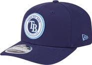 New Era Men's New Era Navy Tampa Bay Rays Circle Patch 9SEVENTY Stretch-Snap Hat