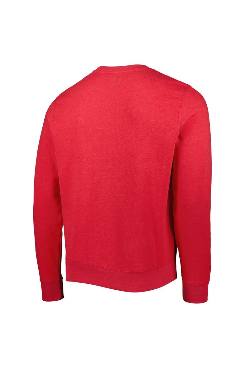 Men's '47 Heathered Red Tampa Bay Buccaneers Bypass Tribeca Pullover Sweatshirt, Alternate, color, Red