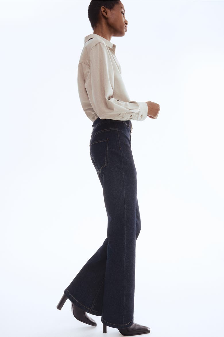 Flared High Jeans, Alternate, color, Dark denim blue