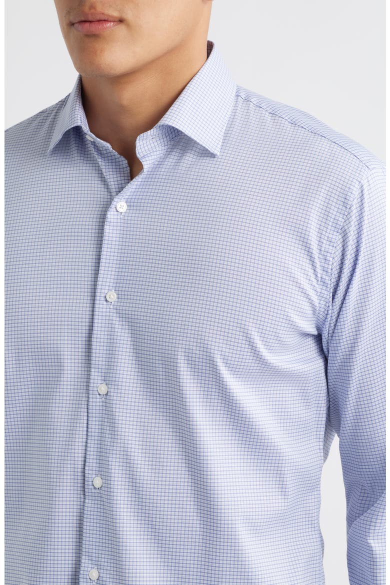 Jackson Crown Lite Microcheck Performance Twill Button-Up Shirt, Alternate, color, DEEP VIOLET
