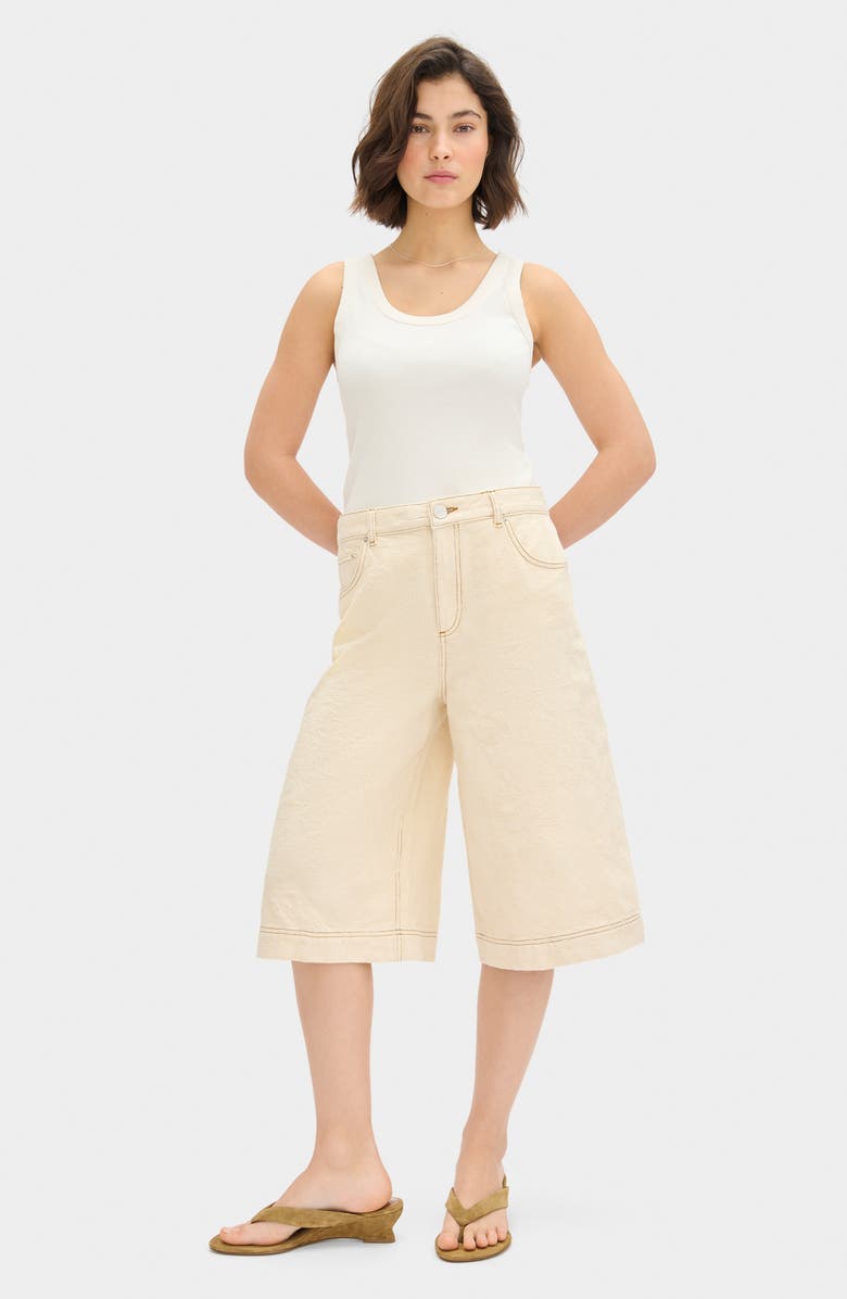 ALIGNE Victoria Denim Shorts, Alternate, color, Ecru