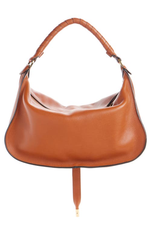 Chloé Small Marcie Leather Shoulder Bag In Brown