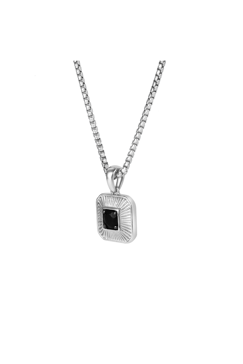 Kuroi 0.45CT Round Black Spinel Pendant 925 Silver, Alternate, color, Sterling Silver