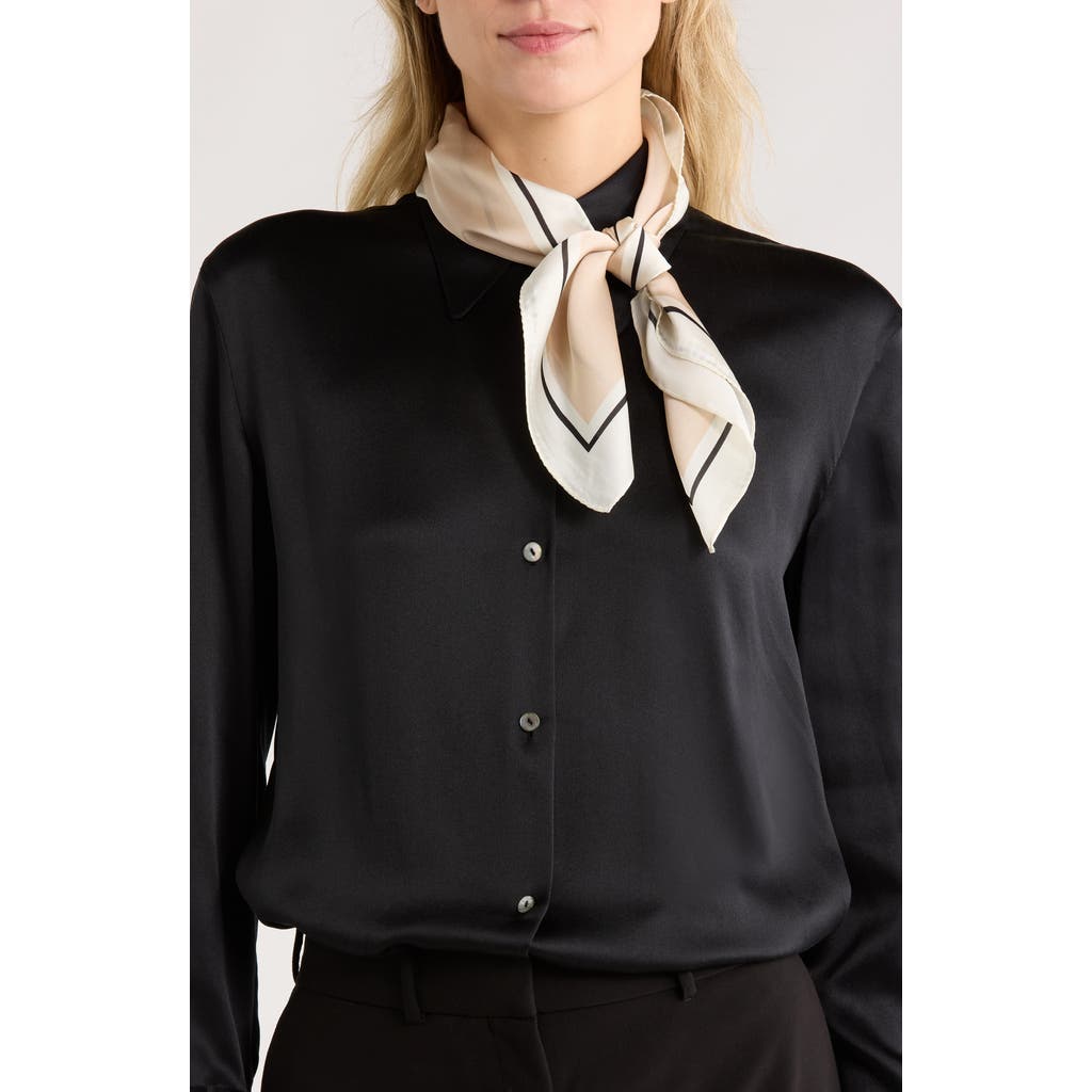 Ellian Solid Satin Square Scarf In Pink