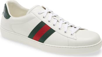 【24AW NEW】GUCCI_men / NEW ACE レザー スニーカー / White Gucci New Ace Sneaker (Men) | Nordstrom