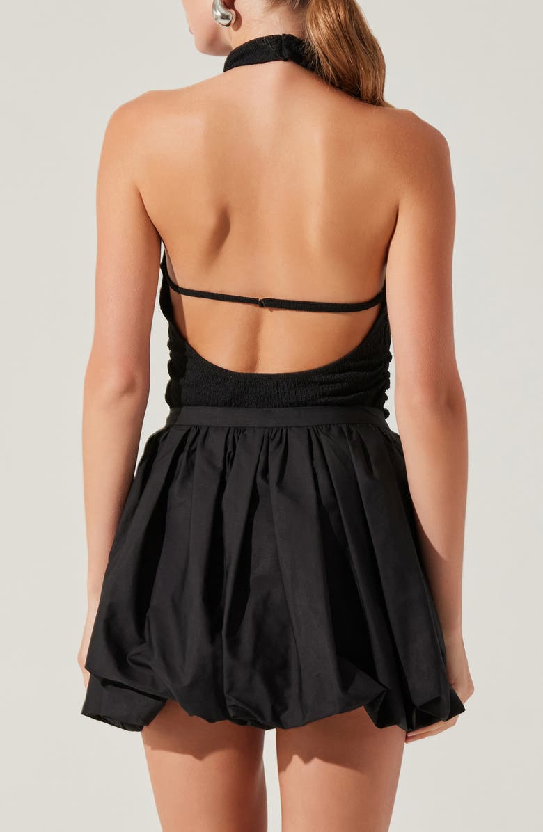 ASTR the Label Gwyneth Smock Halter Top, Alternate, color, Black