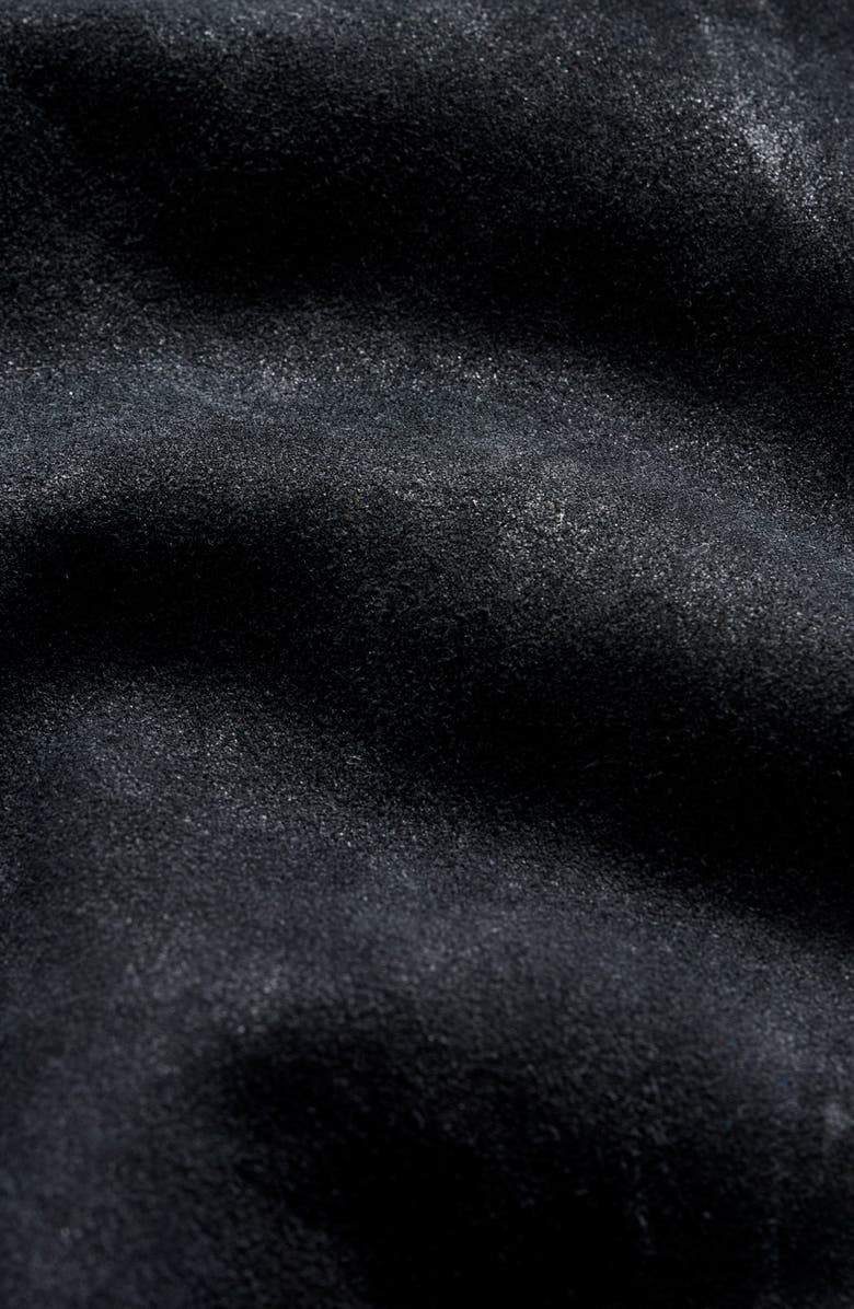 Billy Reid Savoy Waxed Suede Shirt Jacket, Alternate, color, Navy