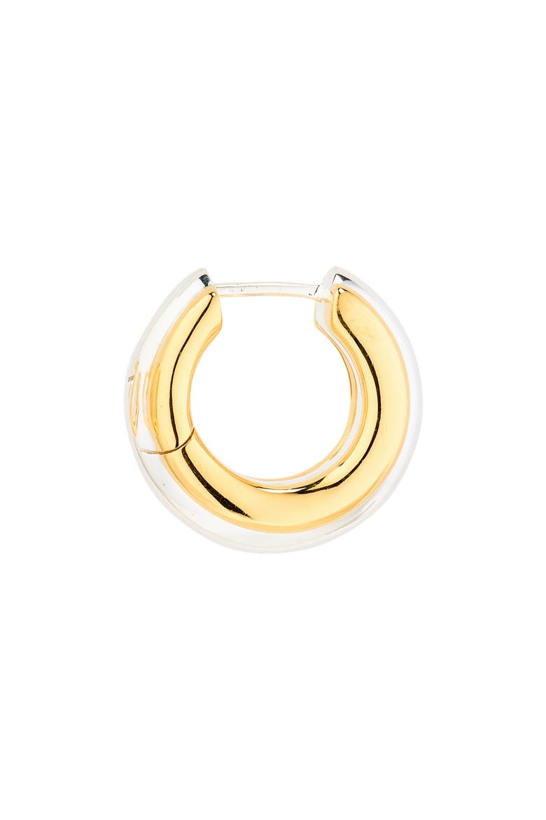 The Harper Mixed Metal Hoop Earrings, Alternate, color, MIXED METALS SILVER PIPING