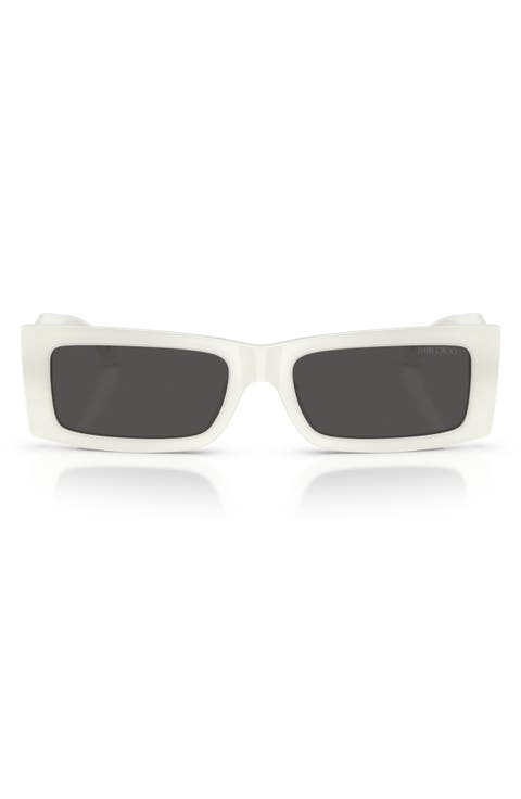 Lennon 54mm Polarized Rectangular Sunglasses