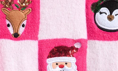 Margaux And Lexi Kids' Christmas Balloon Sleeve Sweater In Multi