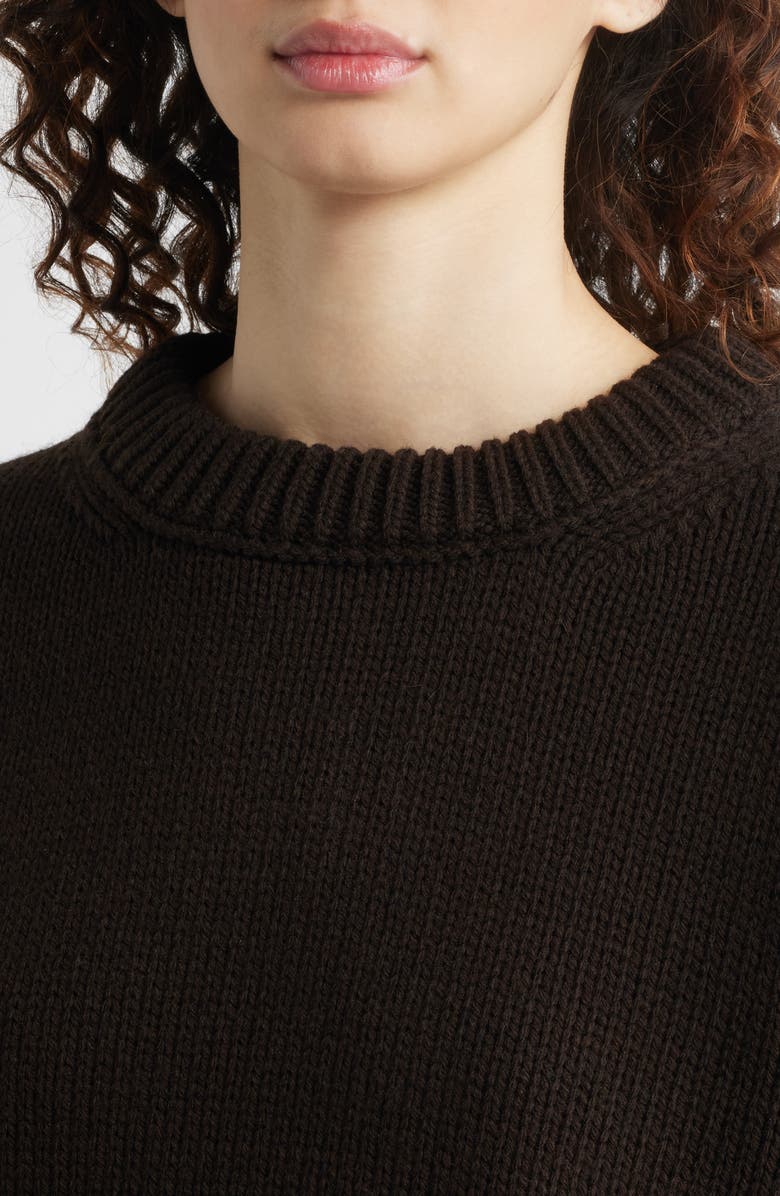 MANGO Chunky Knit Sweater, Alternate, color, Brown