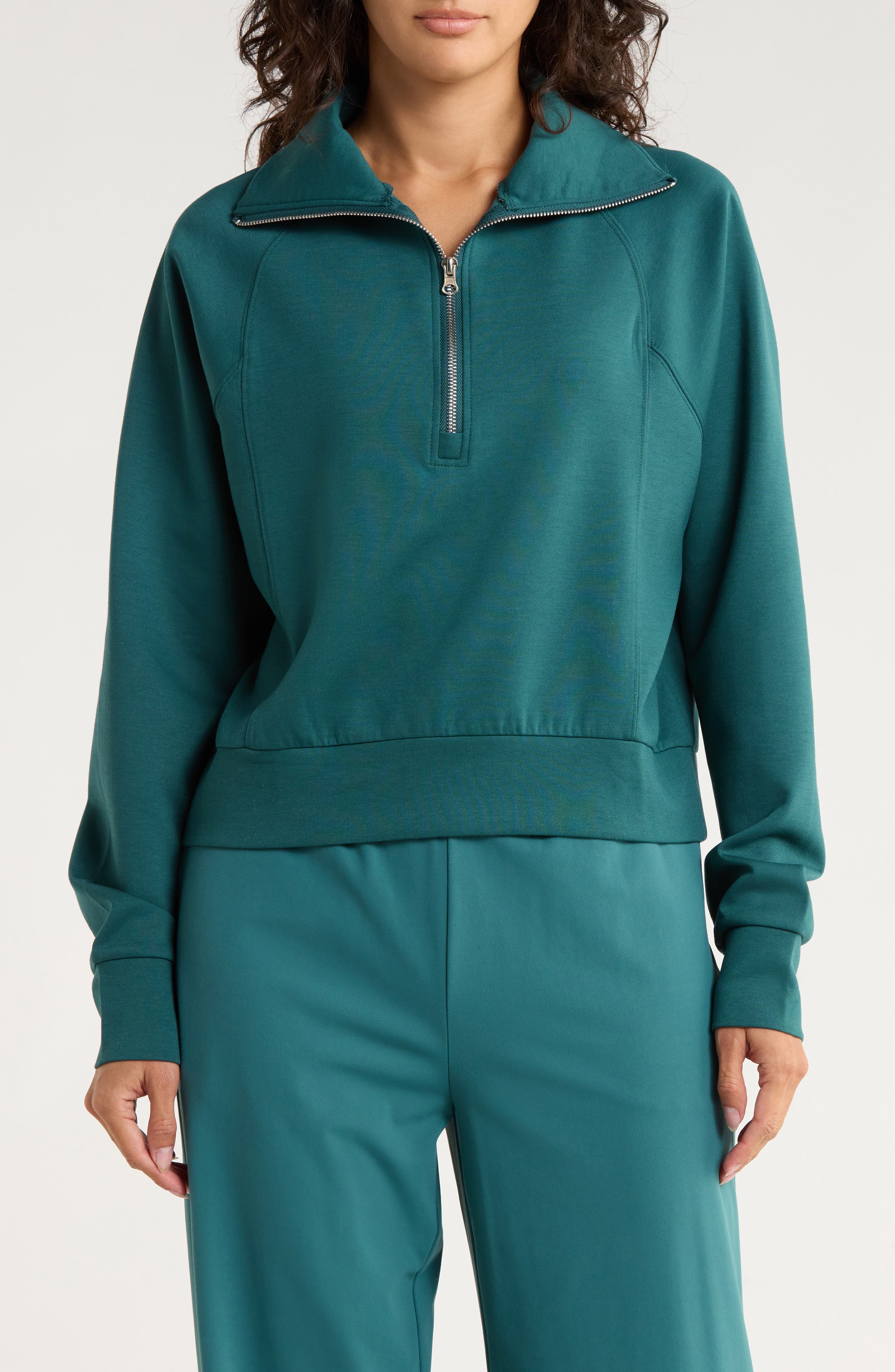 X by Gottex Scuba Knit Half Zip Sweatshirt