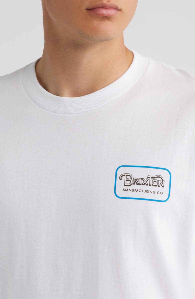 Brixton Grade Graphic T-Shirt, Alternate, color, White/Washed Black/Medium Blue