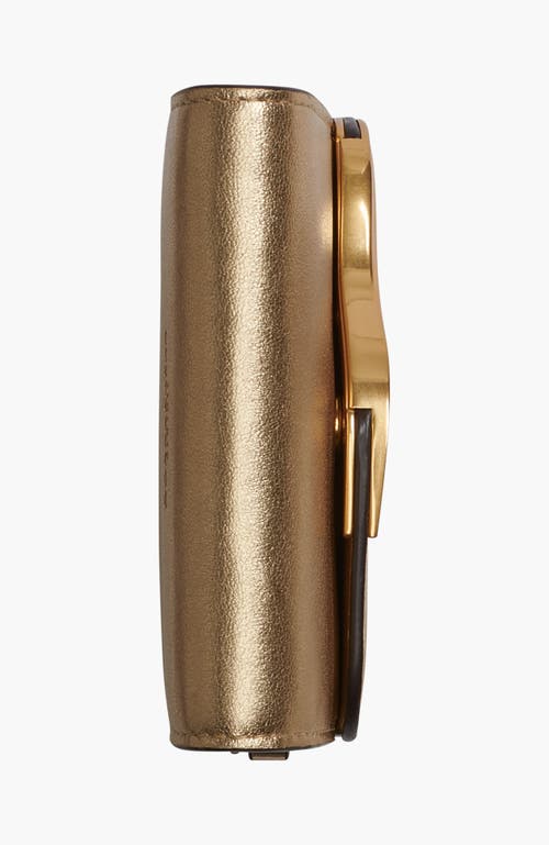 Donna Karan New York Malverne Metallic Wallet On String In Gold