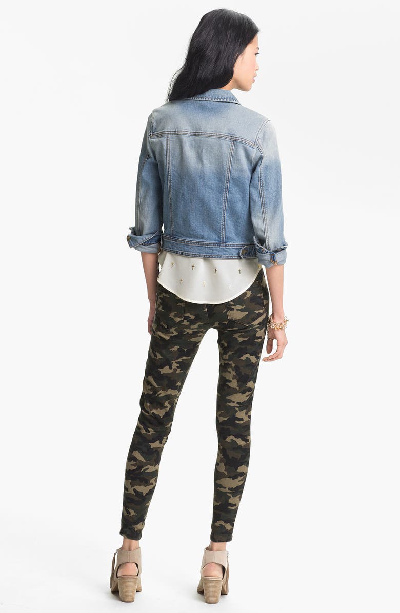 STS Blue See Thru Soul Camo Print Skinny Pants, Alternate, color, 