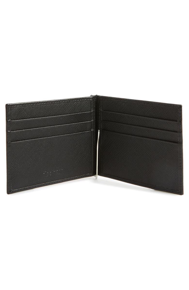 Prada Saffiano Leather Money Clip Wallet, Alternate, color,