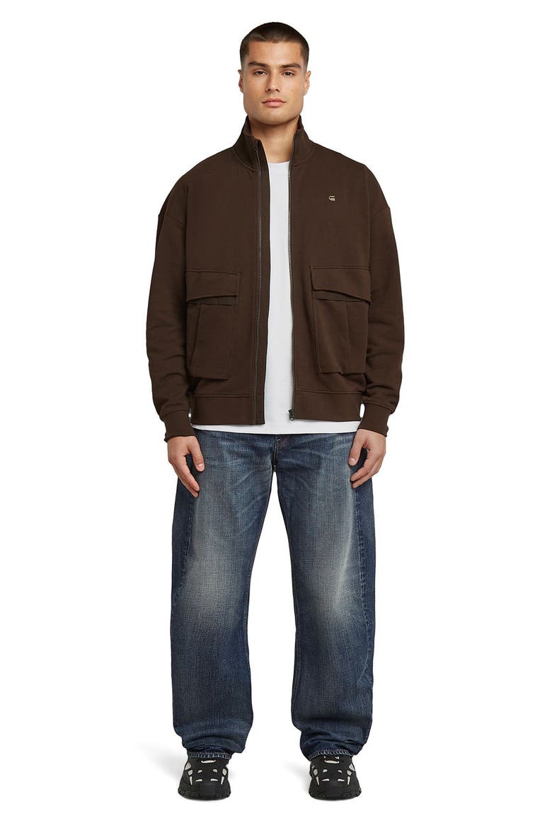 Rovic Zip-Up Sweatshirt, Alternate, color, DEEP BROWN