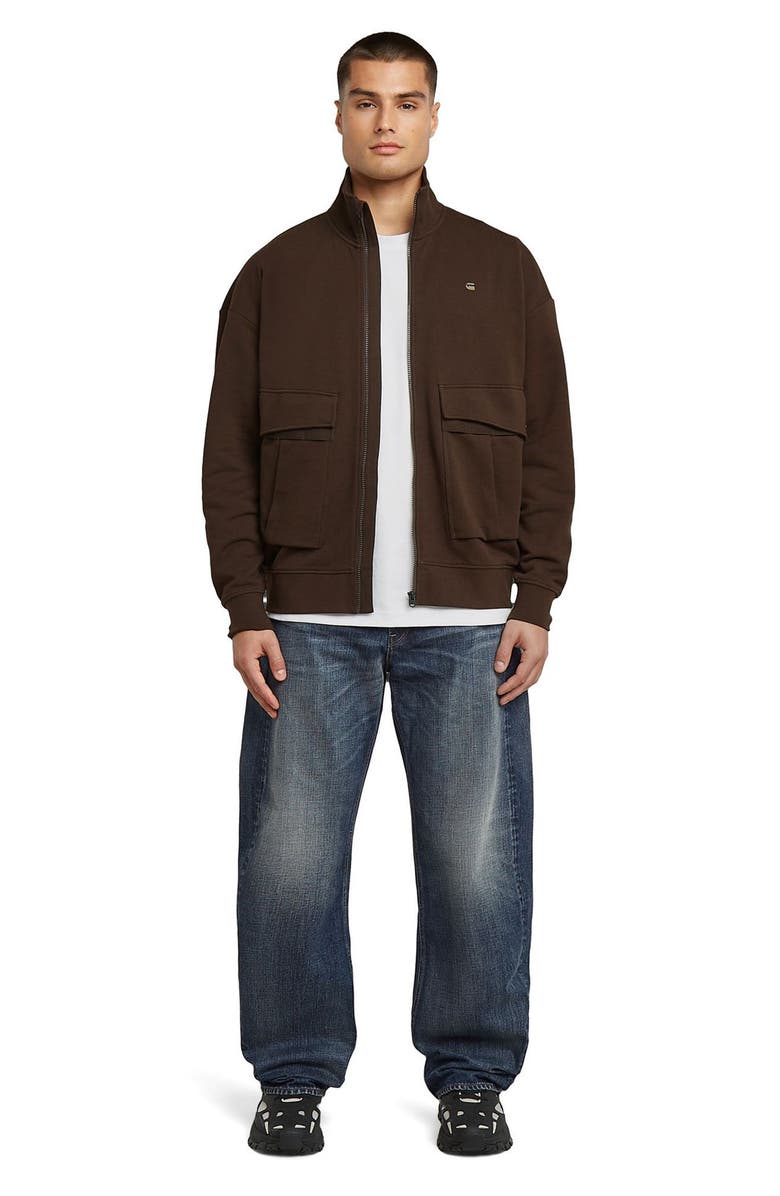 G-STAR Rovic Zip-Up Sweatshirt, Alternate, color, Deep Brown