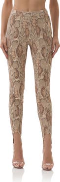 AFRM Tallie Snakeskin Print Stirrup Pants