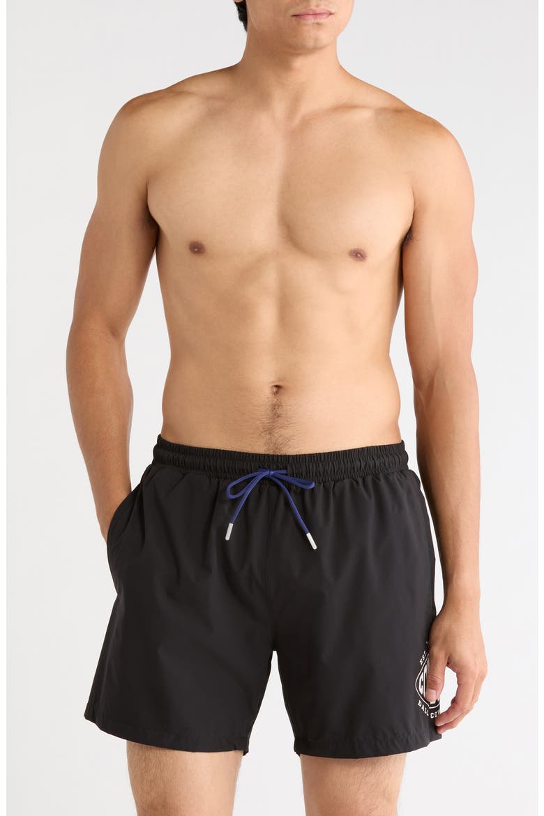NFL Dallas Cowboys Swim Shorts, Main, color, DARK BLUE/BLACK