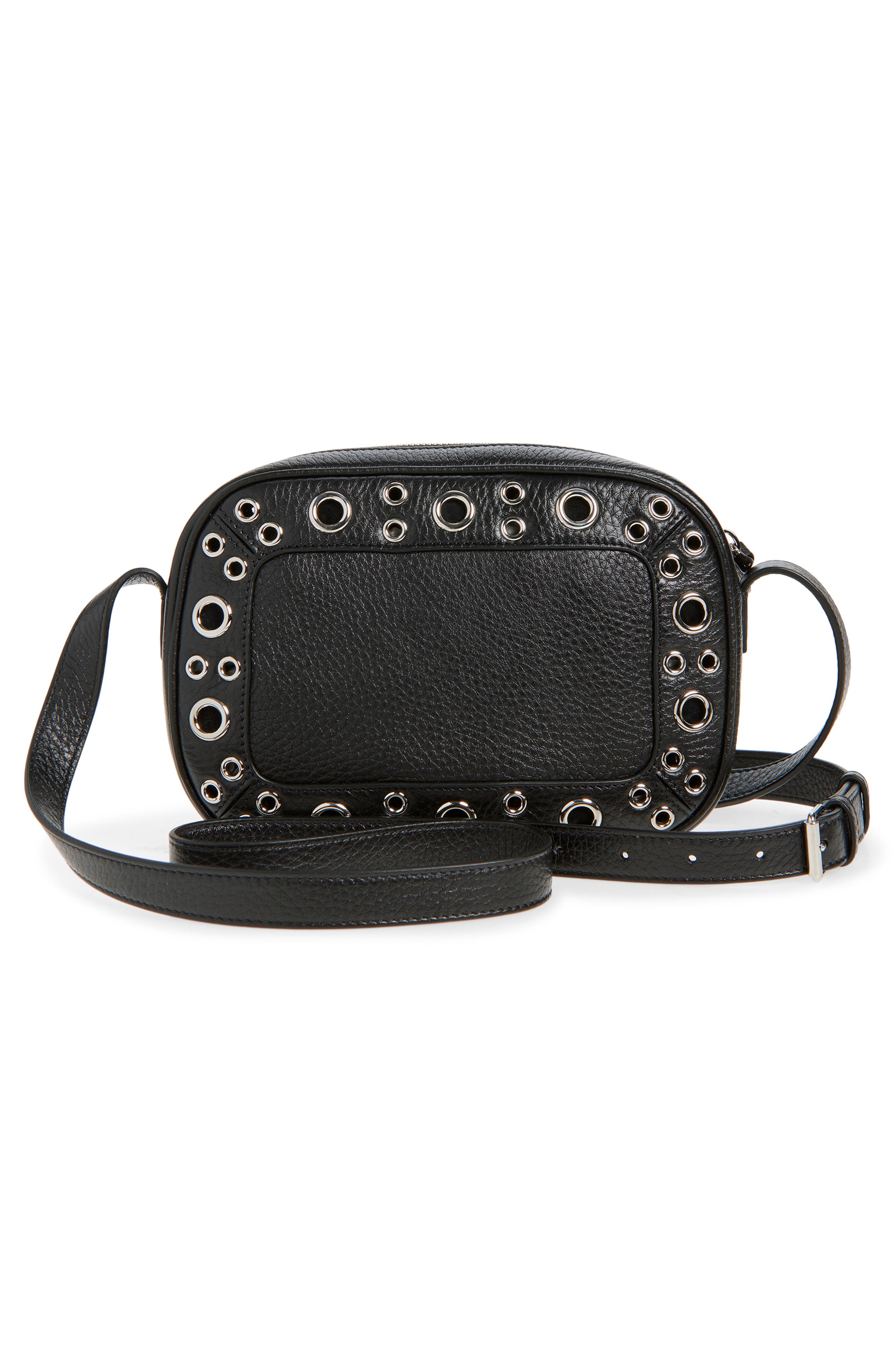 Valentino Garavani Nellcôte Studded Leather Crossbody Bag, Alternate, color, 
