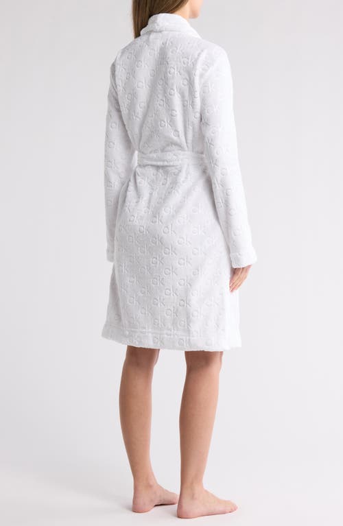 CALVIN KLEIN CALVIN KLEIN DEBOSSED FLUFFY ROBE