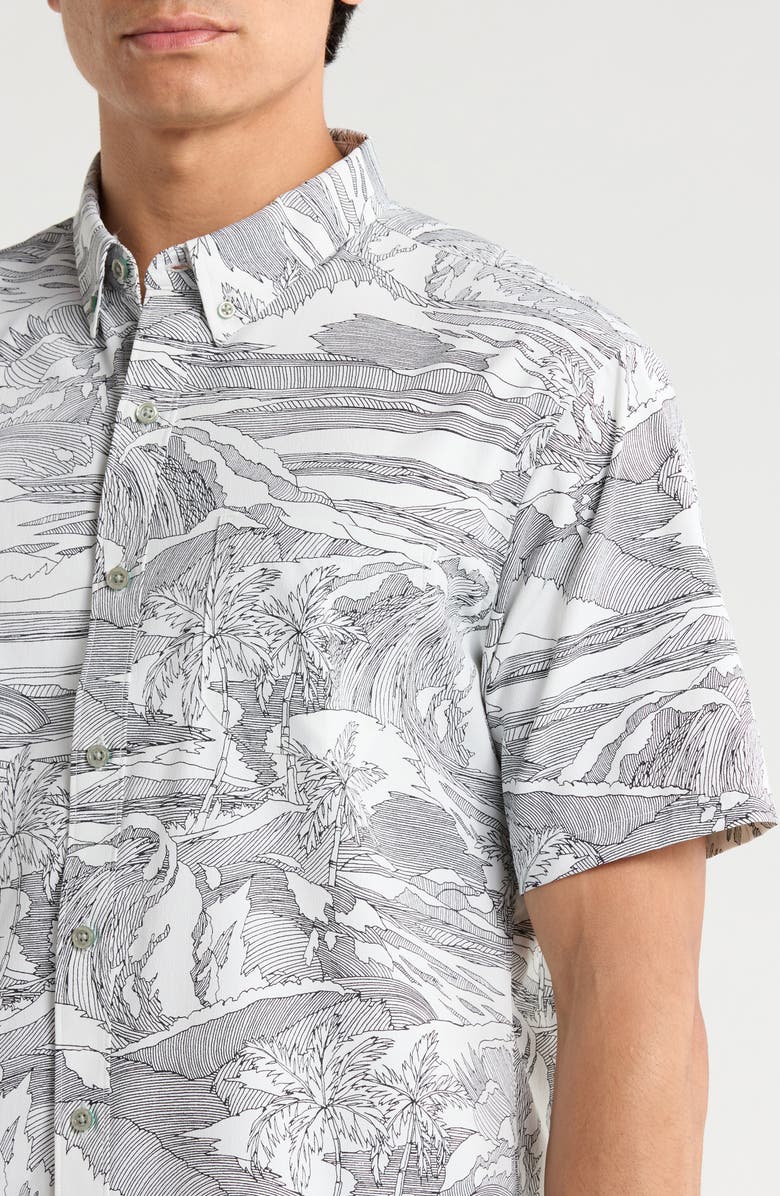 Tori Richard Sea Sketch Button-Down Shirt, Alternate, color, Light Grey