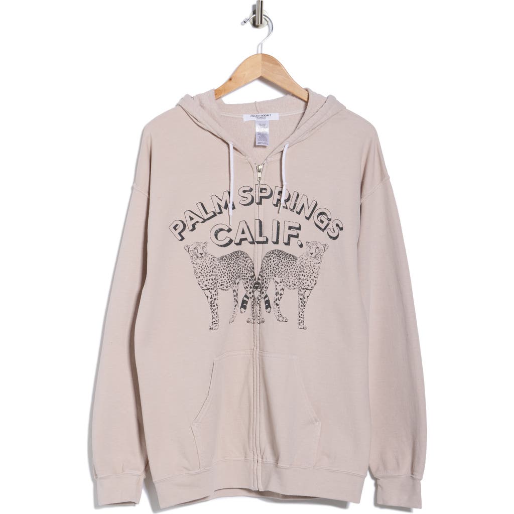 Project Social T Palm Springs Zip Hoodie In Gray