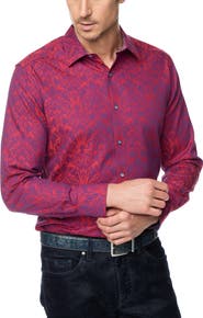 Robert Graham Highland Classic Fit Tapestry Print Cotton Button-Up Shirt