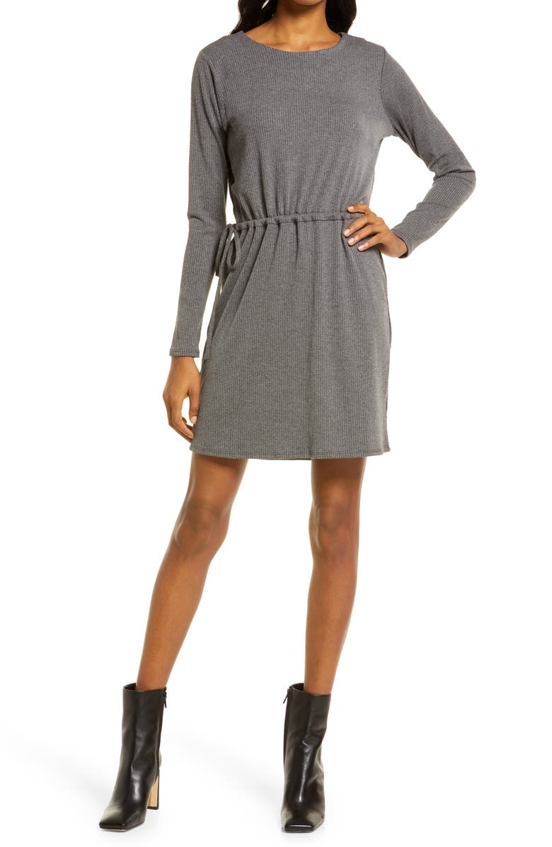 Charles Henry Long Sleeve Knit Dress, Main, color,