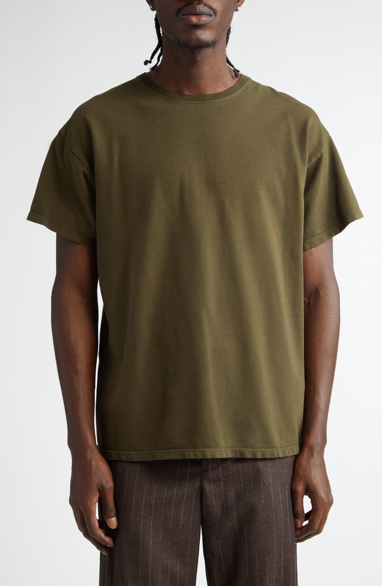 The Elder Statesman Pica Cotton & Cashmere T-Shirt, Main, color, 303 New Olive