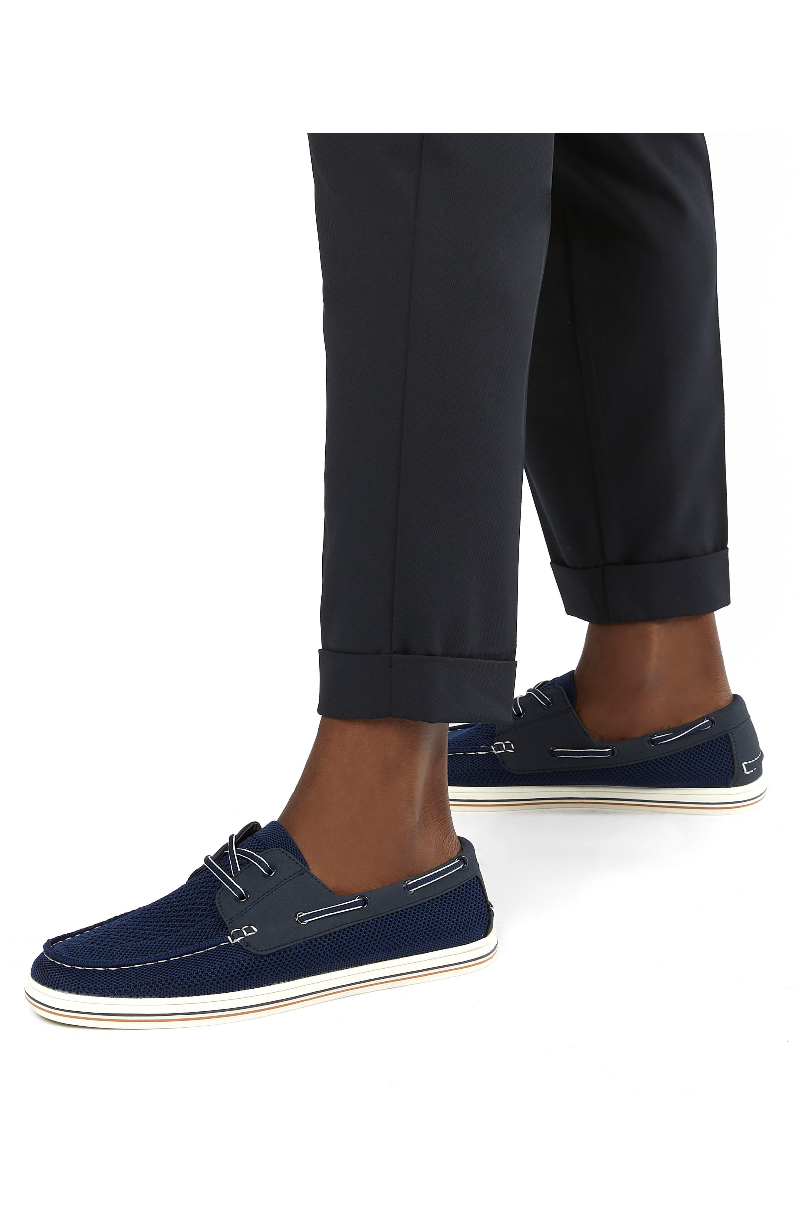 Burnner Knit Boat Shoe, Alternate, color, NAVY