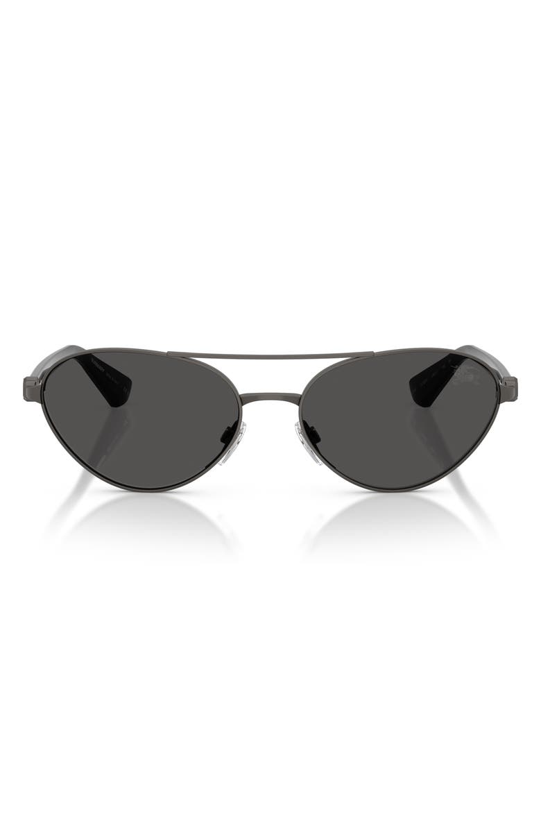 Burberry 58mm Pilot Sunglasses, Main, color, Matte Grey / Dark Grey