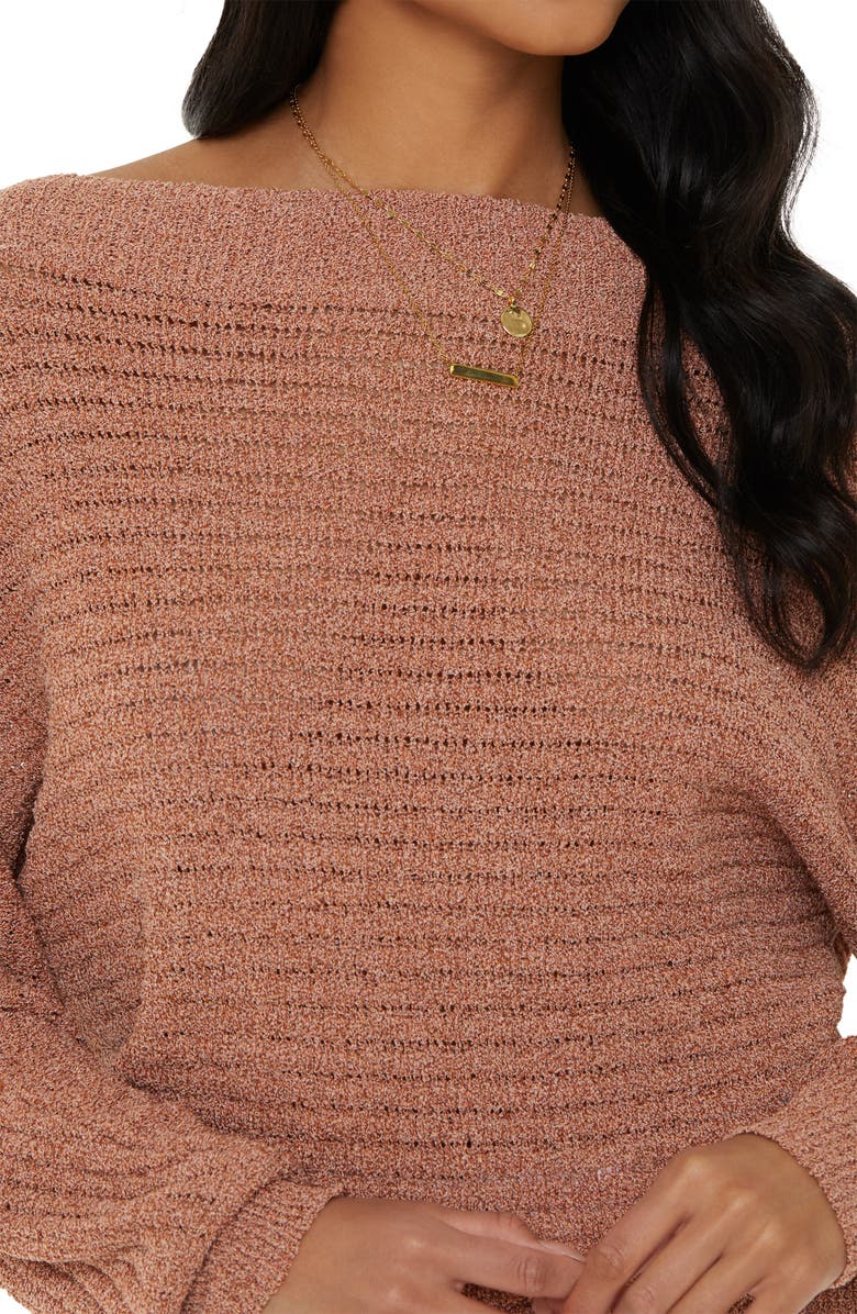 VICI Collection Ribbed Off the Shoulder Dolman Sleeve Sweater, Alternate, color,