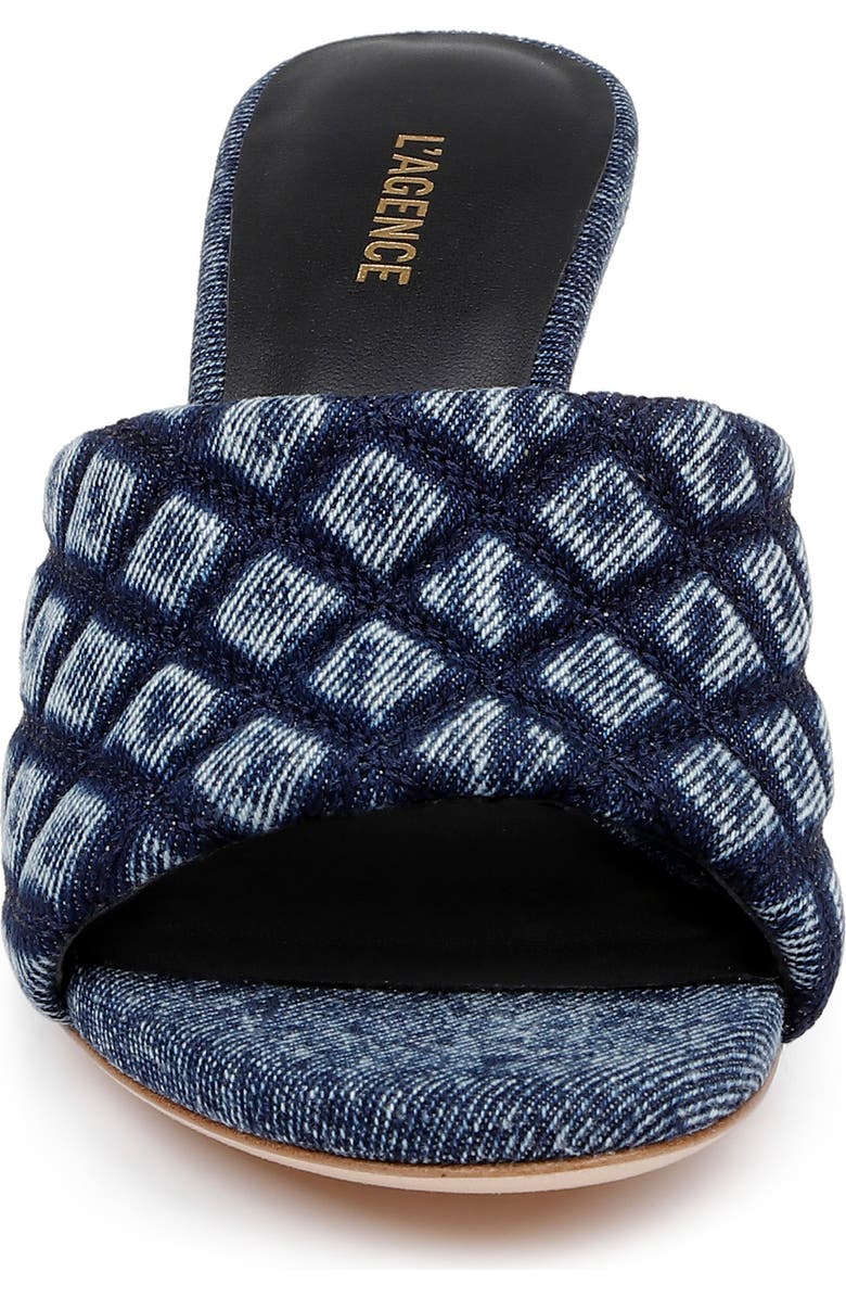 L'AGENCE Denise Slide Sandal, Alternate, color, Dark Denim